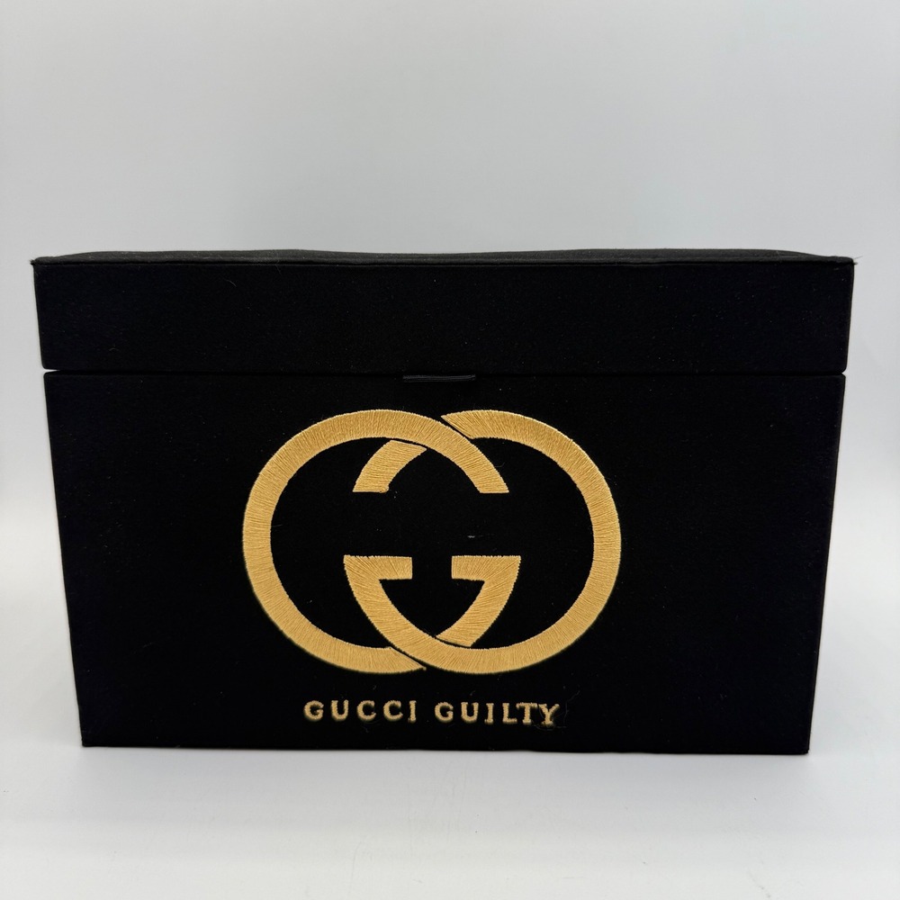 Gucci Guilty Satin Cosmetic Makeup Jewelry Case Embossed Storage Box